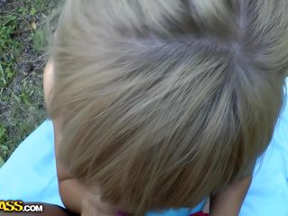blonde czech forest milf 